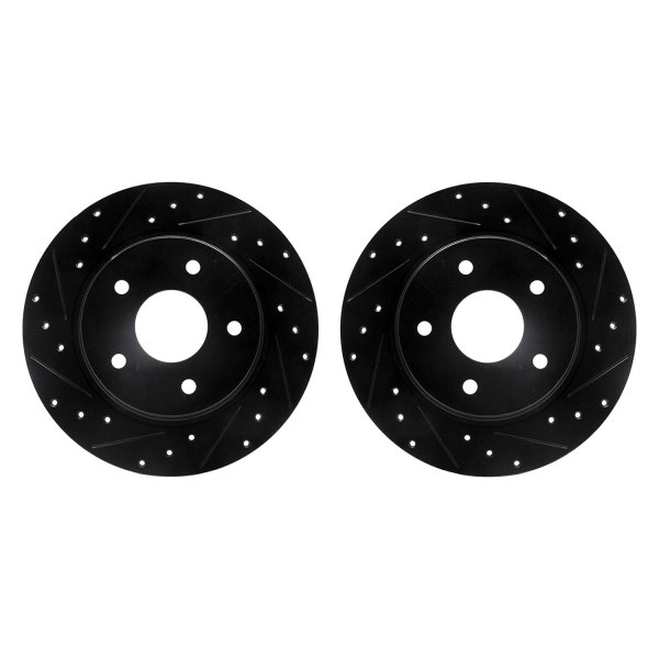 R1 Concepts® - Drilled and Slotted Rear Brake Rotor Set