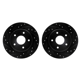 R1 Concepts® - Drilled and Slotted Rear Brake Rotor Set