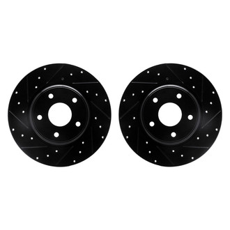 R1 Concepts® - Drilled and Slotted Rear Brake Rotor Set