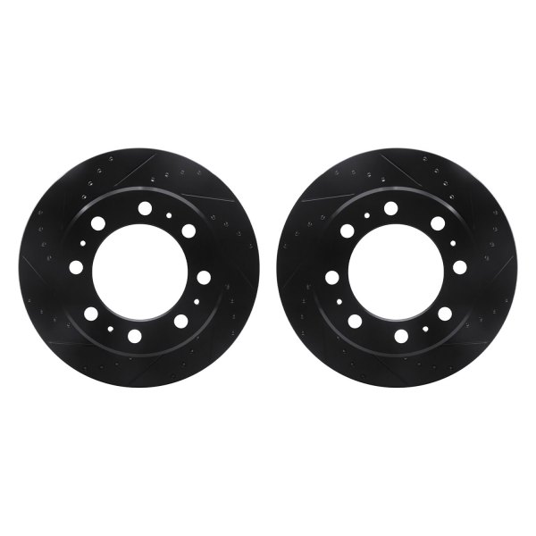 R1 Concepts® - Drilled and Slotted Rear Brake Rotor Set