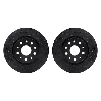 R1 Concepts® - Drilled and Slotted Rear Brake Rotor Set