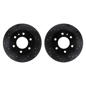 R1 Concepts® - Drilled and Slotted Rear Brake Rotor Set