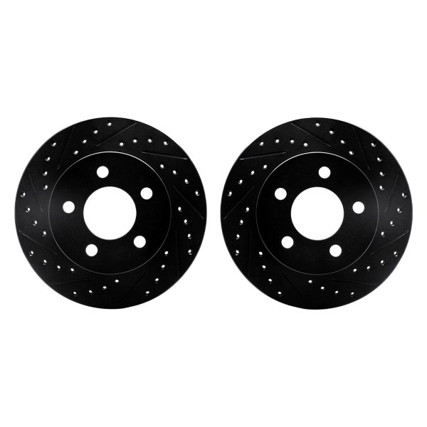 R1 Concepts® - Drilled and Slotted Front Brake Rotor Set