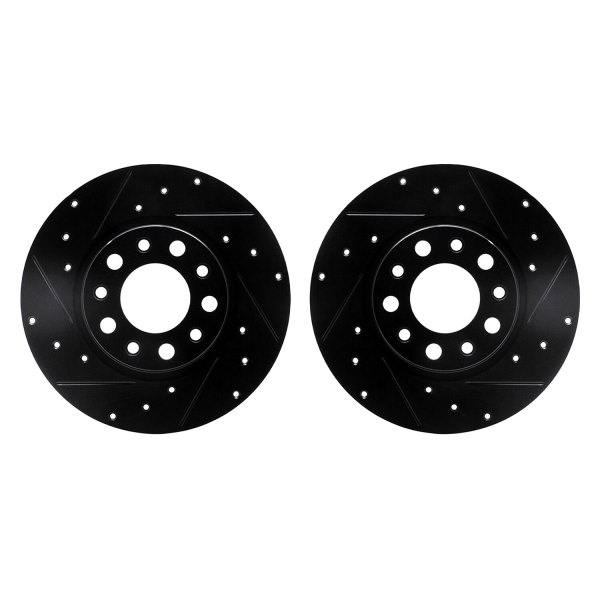 R1 Concepts® - Drilled and Slotted Rear Brake Rotor Set