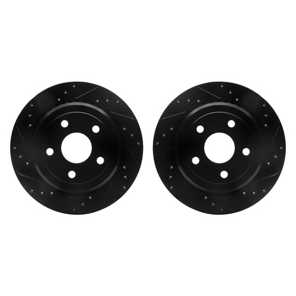 R1 Concepts® - Drilled and Slotted Rear Brake Rotor Set