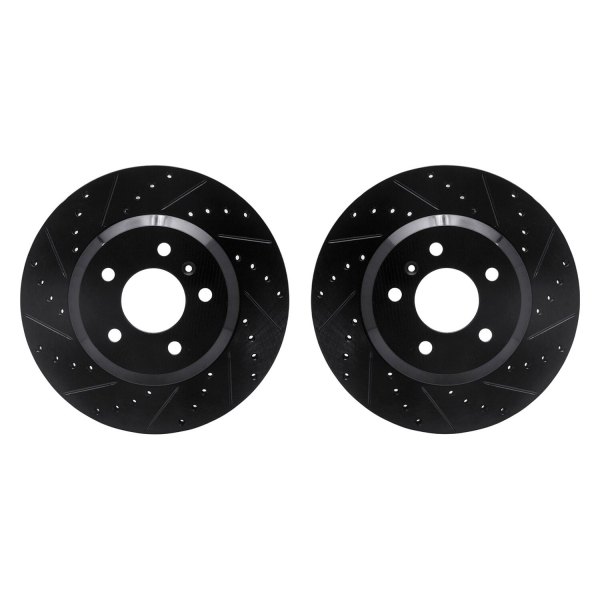 R1 Concepts® - Drilled and Slotted Front Brake Rotor Set