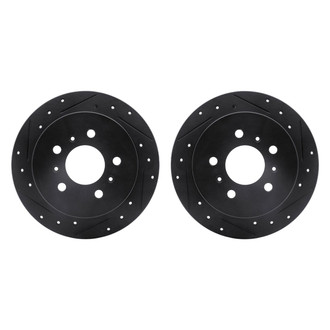 R1 Concepts® - Drilled and Slotted Rear Brake Rotor Set