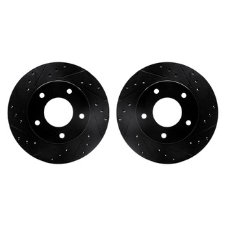 R1 Concepts® - Drilled and Slotted Rear Brake Rotor Set