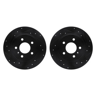 R1 Concepts® - Drilled and Slotted Rear Brake Rotor Set