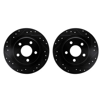 R1 Concepts® - Drilled and Slotted Rear Brake Rotor Set