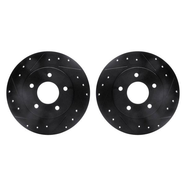 R1 Concepts® - Drilled and Slotted Rear Brake Rotor Set