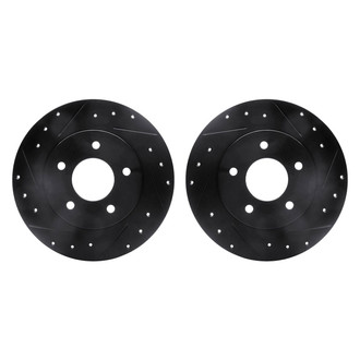 R1 Concepts® - Drilled and Slotted Rear Brake Rotor Set