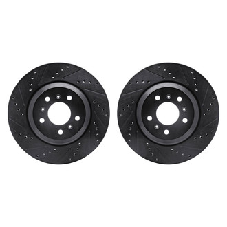 R1 Concepts® - Drilled and Slotted Front Brake Rotor Set