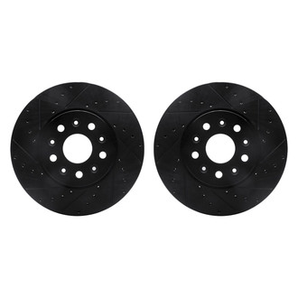 R1 Concepts® - Drilled and Slotted Front Brake Rotor Set