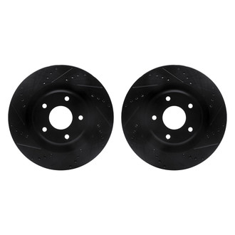 R1 Concepts® - Drilled and Slotted Front Brake Rotor Set