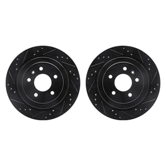 R1 Concepts® - Drilled and Slotted Rear Brake Rotor Set