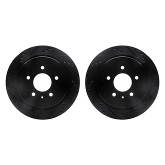 R1 Concepts® - Drilled and Slotted Rear Brake Rotor Set