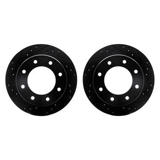 R1 Concepts® - Drilled and Slotted Rear Brake Rotor Set