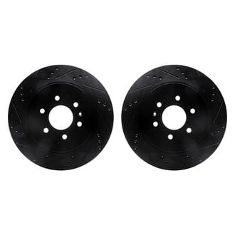 R1 Concepts® - Drilled and Slotted Rear Brake Rotor Set