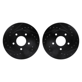 R1 Concepts® - Drilled and Slotted Front Brake Rotor Set