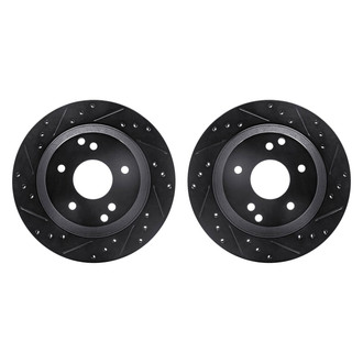 R1 Concepts® - Drilled and Slotted Front Brake Rotor Set