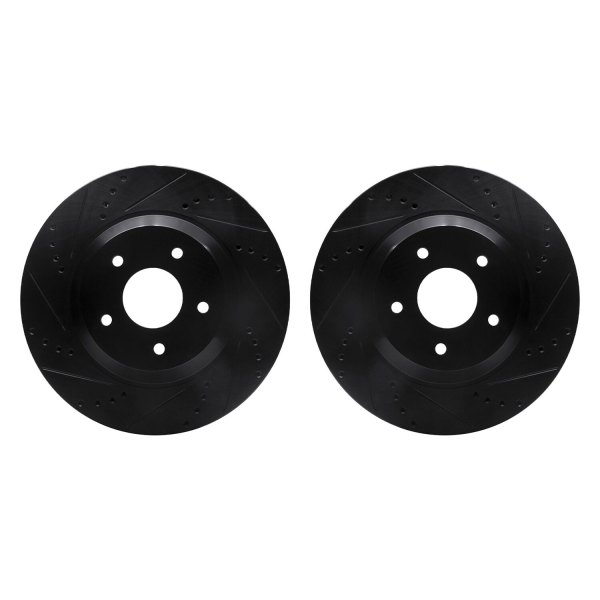 R1 Concepts® - Drilled and Slotted Front Brake Rotor Set