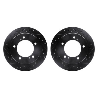 R1 Concepts® - Drilled and Slotted Front Brake Rotor Set