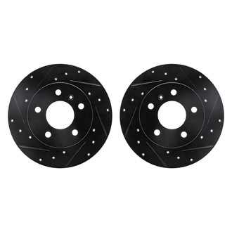 R1 Concepts® - Drilled and Slotted Rear Brake Rotor Set