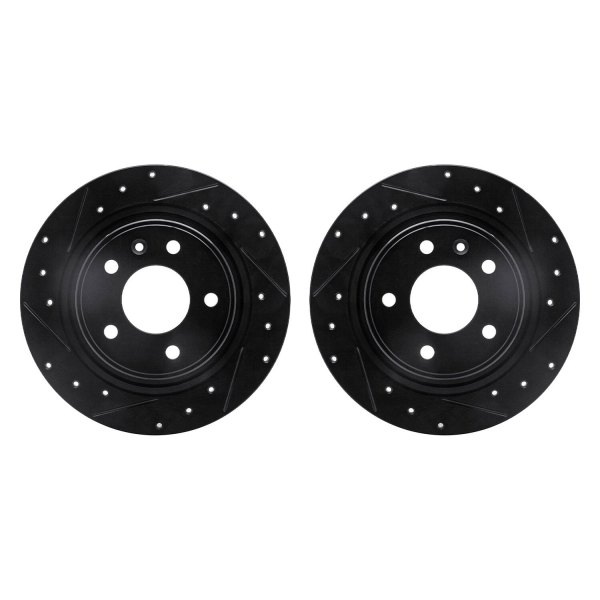 R1 Concepts® - Drilled and Slotted Rear Brake Rotor Set