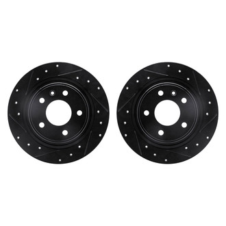 R1 Concepts® - Drilled and Slotted Rear Brake Rotor Set
