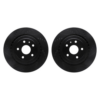 R1 Concepts® - Drilled and Slotted Rear Brake Rotor Set
