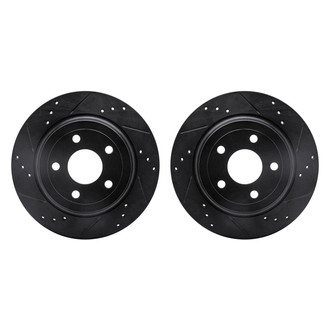R1 Concepts® - Drilled and Slotted Rear Brake Rotor Set