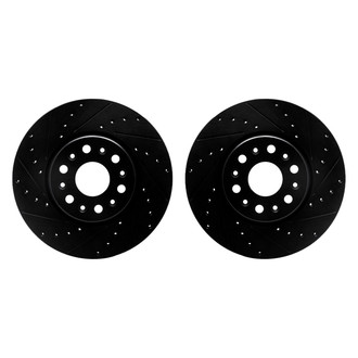 R1 Concepts® - Drilled and Slotted Front Brake Rotor Set