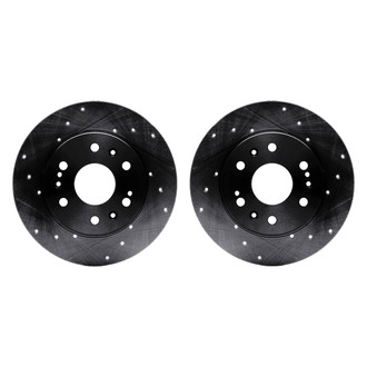 R1 Concepts® - Drilled and Slotted Front Brake Rotor Set