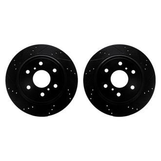 R1 Concepts® - Drilled and Slotted Rear Brake Rotor Set