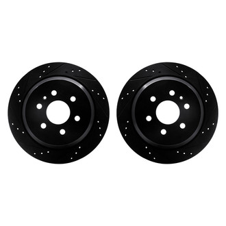 R1 Concepts® - Drilled and Slotted Rear Brake Rotor Set