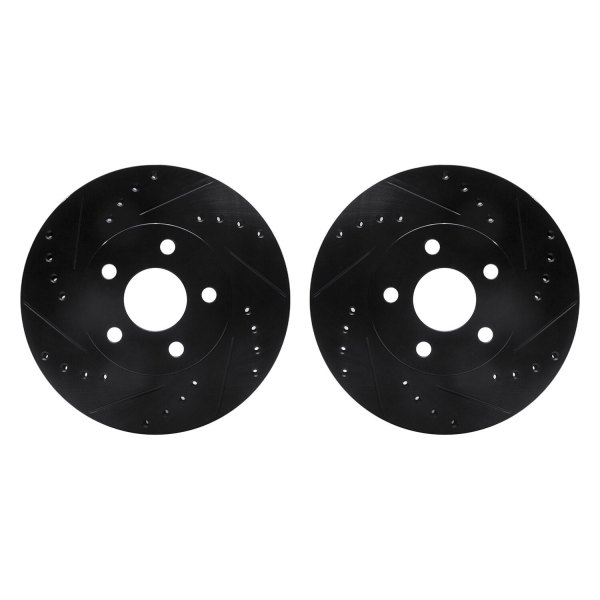 R1 Concepts® - Drilled and Slotted Front Brake Rotor Set