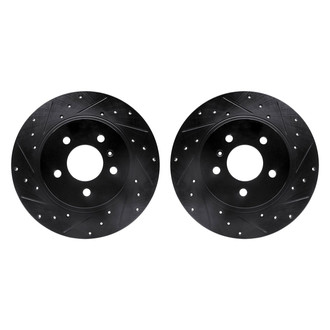 R1 Concepts® - Drilled and Slotted Rear Brake Rotor Set
