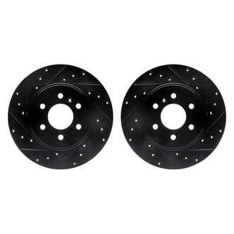 R1 Concepts® - Drilled and Slotted Rear Brake Rotor Set