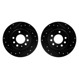 R1 Concepts® - Drilled and Slotted Rear Brake Rotor Set