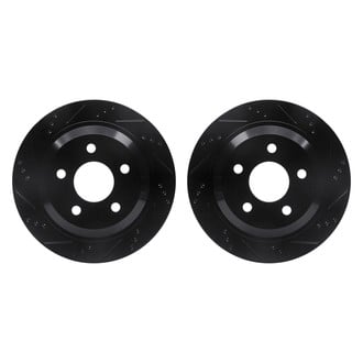 R1 Concepts® - Drilled and Slotted Rear Brake Rotor Set