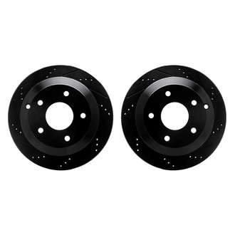 R1 Concepts® - Drilled and Slotted Rear Brake Rotor Set