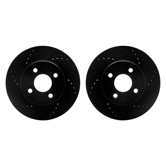 R1 Concepts® - Drilled and Slotted Front Brake Rotor Set