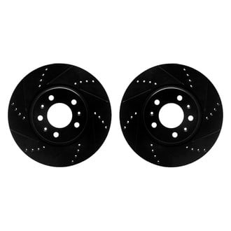 R1 Concepts® - Drilled and Slotted Front Brake Rotor Set