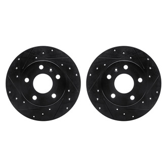 R1 Concepts® - Drilled and Slotted Rear Brake Rotor Set