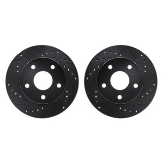 R1 Concepts® - Drilled and Slotted Front Brake Rotor Set