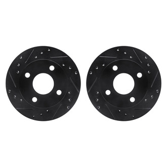 R1 Concepts® - Drilled and Slotted Front Brake Rotor Set