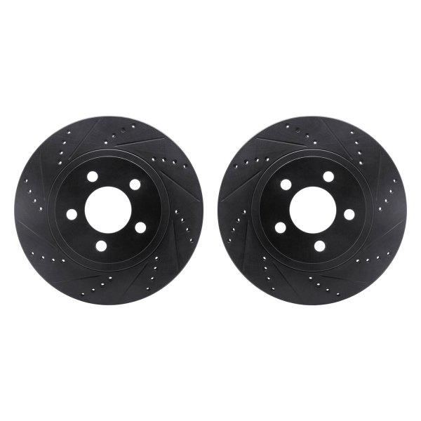 R1 Concepts® - Drilled and Slotted Front Brake Rotor Set