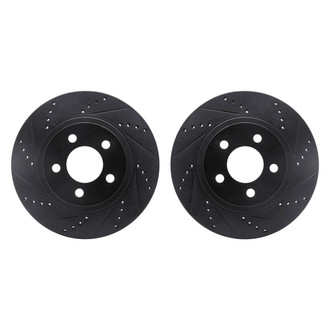 R1 Concepts® - Drilled and Slotted Front Brake Rotor Set