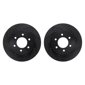 R1 Concepts® - Drilled and Slotted Front Brake Rotor Set